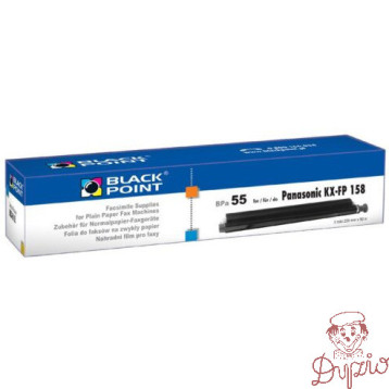 Folia do faksu BLACK POINT (BPPA55) zamiennik PANASONIC (KX-FA55) KX-FP80/81/85/153/158