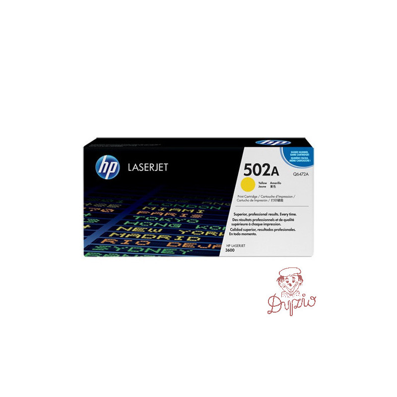 Toner HP 502A (Q6472A) żółty 4000str 3600