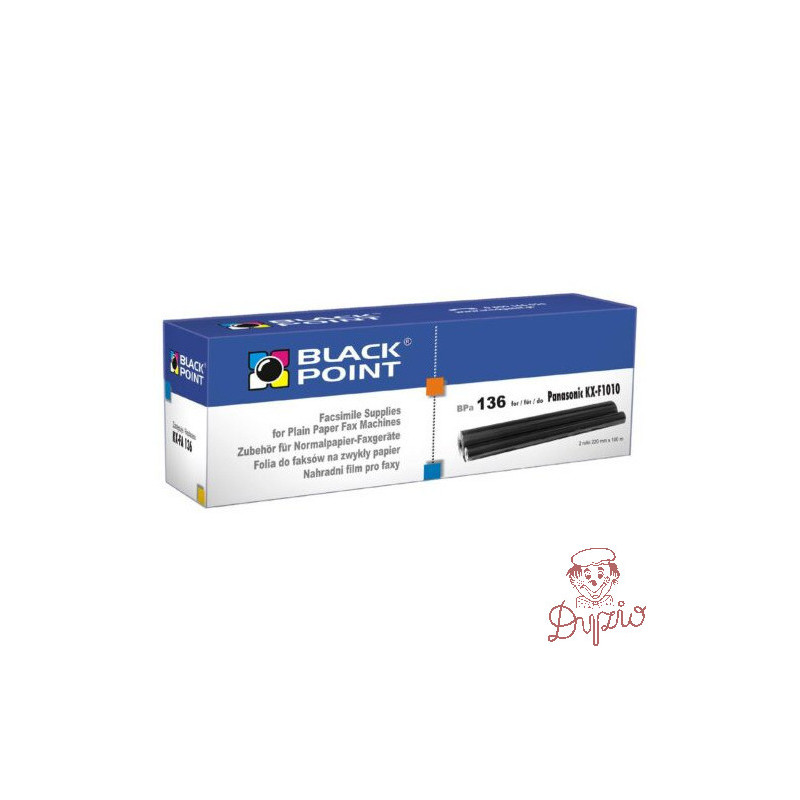 Folia do faksu BLACK POINT (BPPA136) zamiennik PANASONIC (KX-FA136) KX-F969/1010/1015