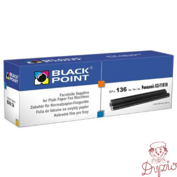 Folia do faksu BLACK POINT (BPPA136) zamiennik PANASONIC (KX-FA136) KX-F969/1010/1015