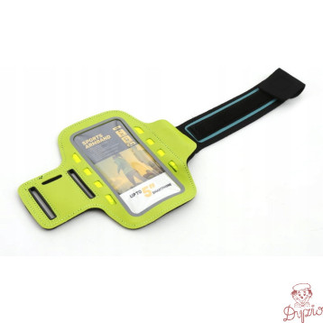 Etui/opaska na ramię do telefonu PLATINET z diodami led zielone (43707)