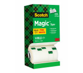 Taśmy SCOTCH MAGIC 19x33m 12+2 w kartonowym podajniku rolki 8-1933R14 3M