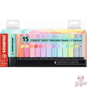 Zakreślacz STABILO BOSS 15kol. w etui