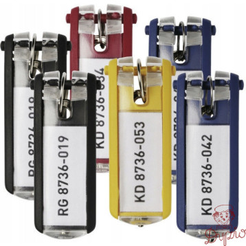 Zawieszki do kluczy (6szt.) mix 195700 DURABLE KEY CLIP
