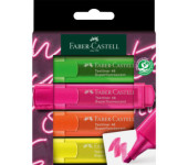 Zakreślacz 1546 4 kolory super NEON 254600 Faber-Castell