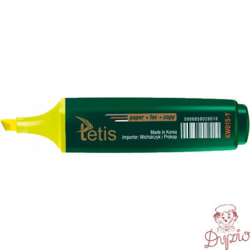 Zakreślacz płaski żółty KW015-Y TETIS