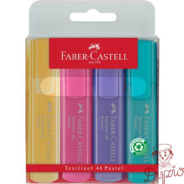Zakreślacz 1546 pastel ETUI 4szt. FC154610 FABER CASTELL