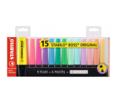 Zakreślacz STABILO BOSS 15kol. w etui 7015-01-5