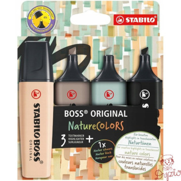 Zakreślacz BOSS ORIGINAL Nature COLOURS 70/4-2-5 mix 4kolory