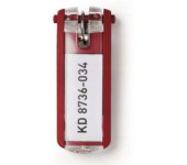 Zawieszki do kluczy (6szt.) czerwone 195703 DURABLE KEY CLIP