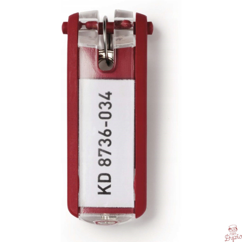 Zawieszki do kluczy (6szt.) czerwone 195703 DURABLE KEY CLIP