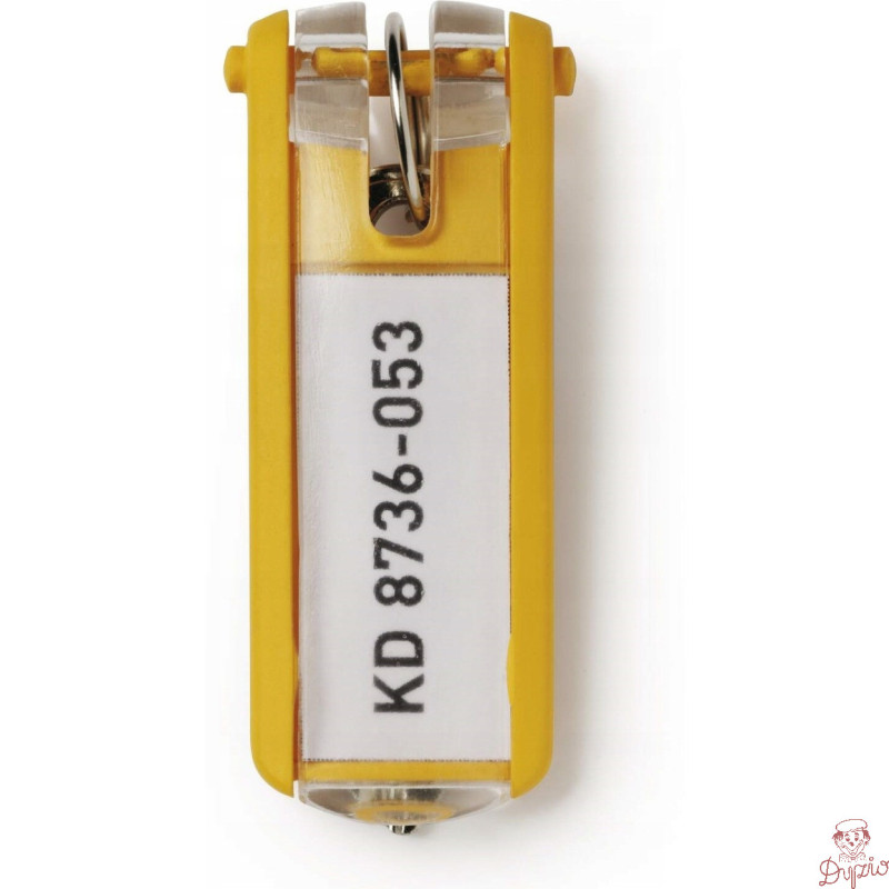Zawieszki do kluczy (6szt.) żółte 195704 DURABLE KEY CLIP