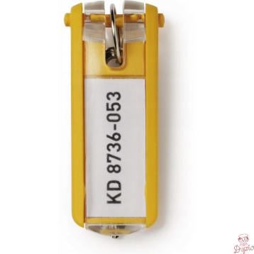 Zawieszki do kluczy (6szt.) żółte 195704 DURABLE KEY CLIP