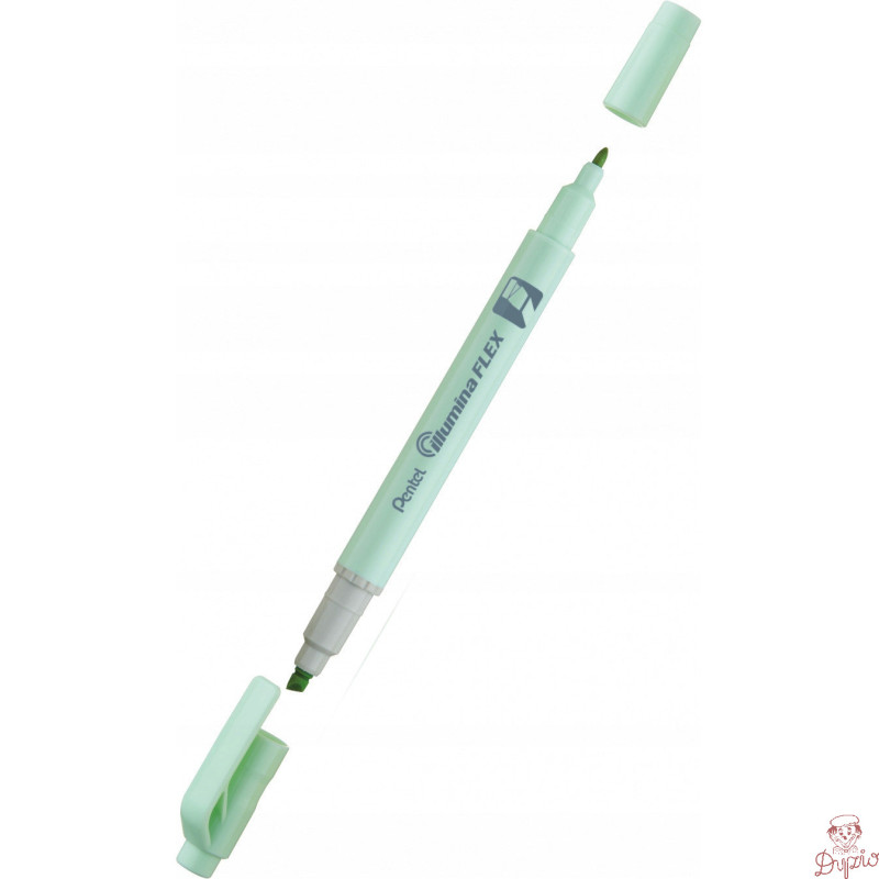Zakreślacz dwustronny seledynowy pastelowy ILLUMINA FLEX SLW11P-KE PENTEL
