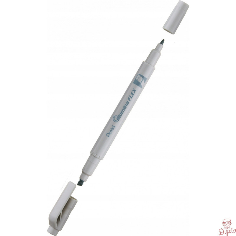 Zakreślacz dwustronny jasnoszary ILLUMINA FLEX SLW11P-NE PENTEL