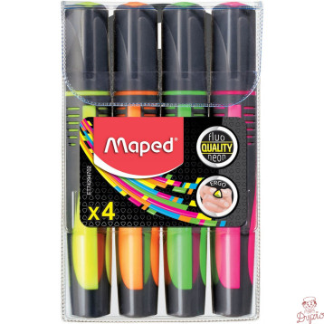 Zakreślacz FLUO PEPS max mix 4 kolorów etui pud. z zaw. MAPED 742947