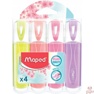 Zakreślacz fluo peps pastel mix kolorów 4 szt etui pud. z zaw 742546 MAPED