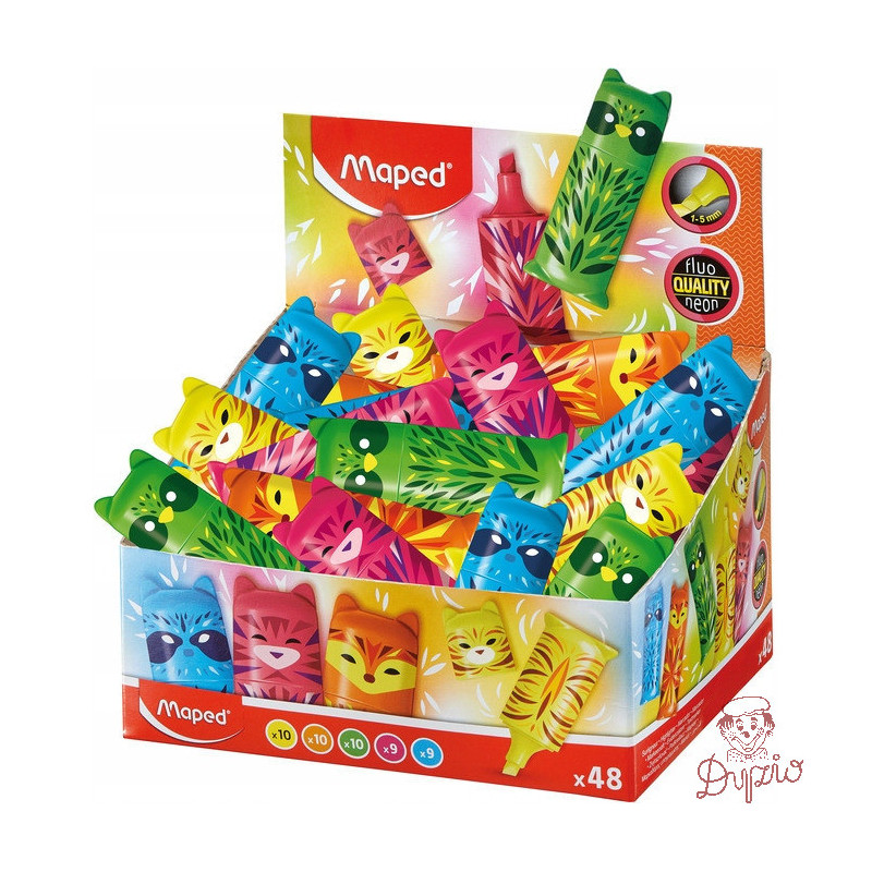 Zakreślacz Fluo Peps pocket mini friends (48 sztuk) mix kolorów 743638