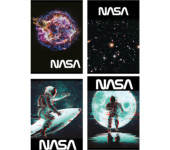 Zeszyt A5 32k 3-linia kolorowa SPACE ADVENTURE laminowany UNIPAP