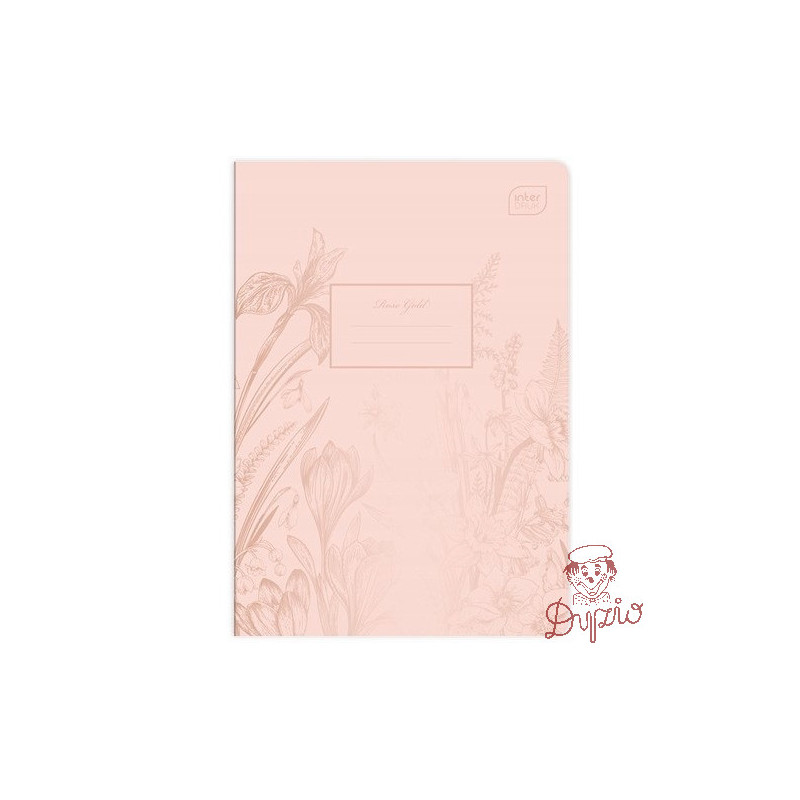 Zeszyt A5 80k kratka 70g METALLIC ROSE GOLD INTERDRUK