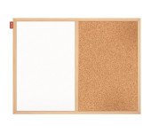 Tablica DUO korkowo-such-magn.60x40 rama drewniana MTD060040 MEMOBE