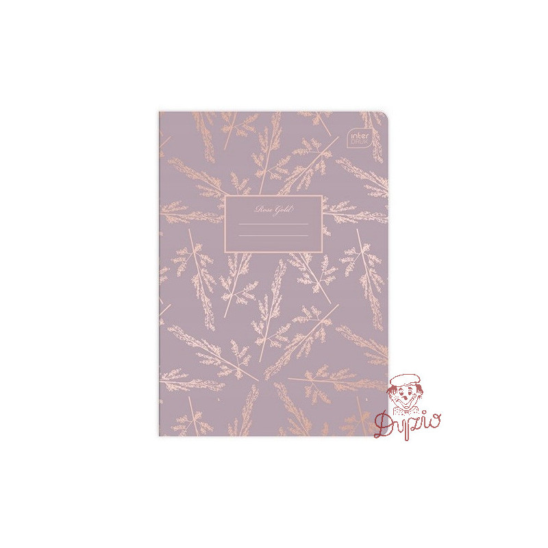 Zeszyt A5 60k linia 70g METALLIC ROSE GOLD INTERDRUK
