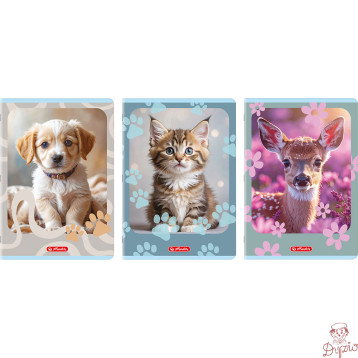 Zeszyt A4 32k kratka z marginesem ANIMALS 400206430 HERLITZ