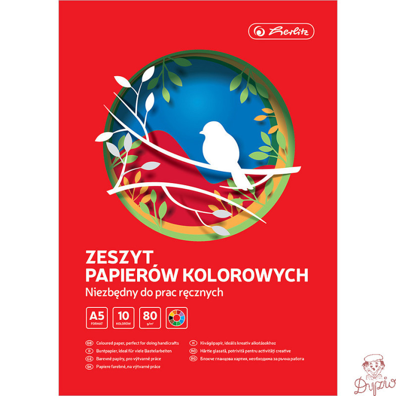 Zeszyt papierów kolorowych A5 10k 80g. 400201865 HERLITZ