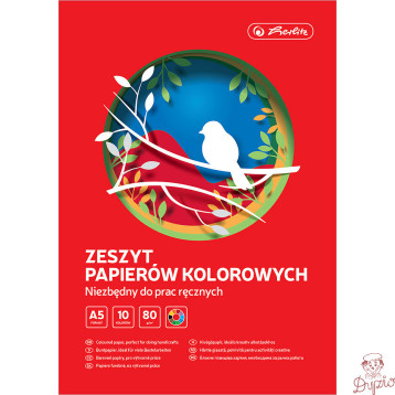 Zeszyt papierów kolorowych A5 10k 80g. 400201865 HERLITZ