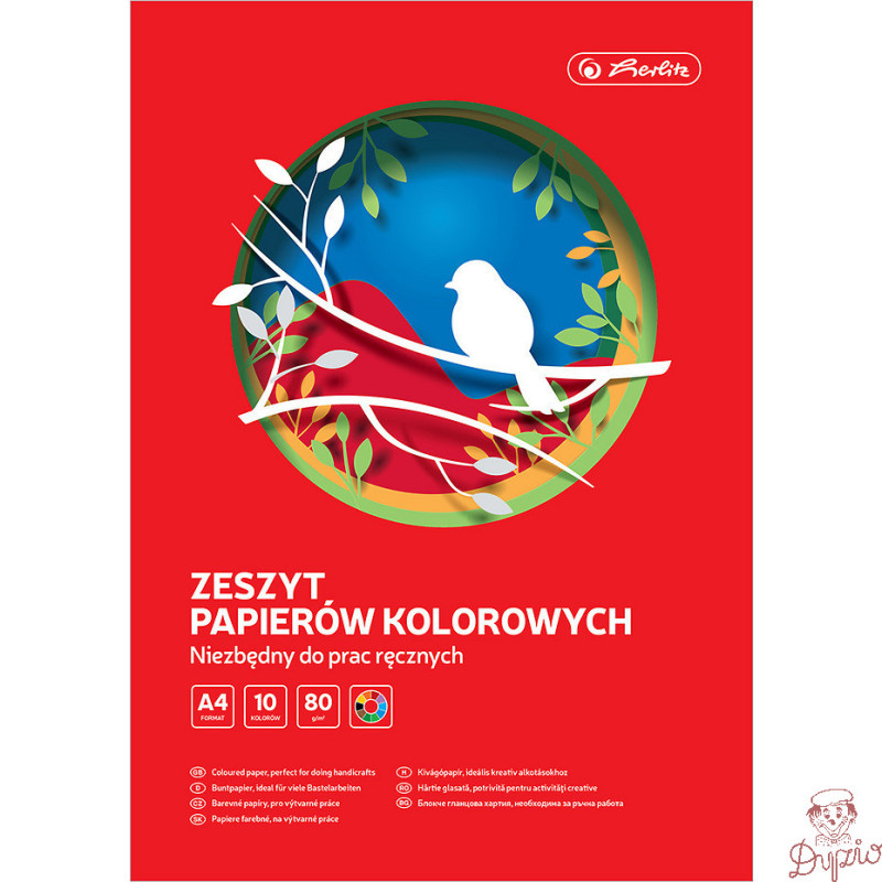 Zeszyt papierów kolorowych A4 10k 80g. 400202600 HERLITZ