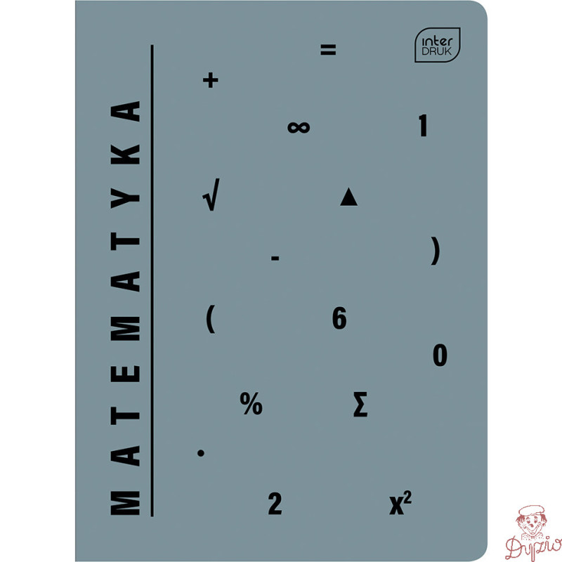 Zeszyt A5 60k kratka 70g miękki MATEMATYKA INTERDRUK