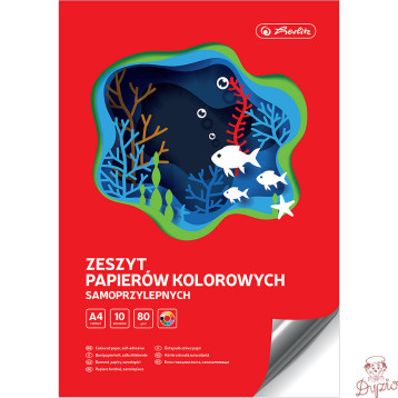 Zeszyt papierów kolorowych samoprzylepny A4 10k 80g. 400201900 HERLITZ