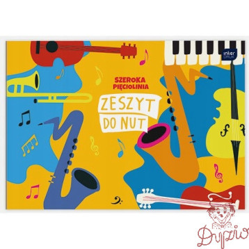 Zeszyt do nut B5 16k linia szeroka mix INTERDRUK