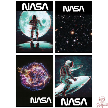 Zeszyt A5 32k kratka laminowany SPACE ADVENTURE z lakierem wybiórczym St.Majewski