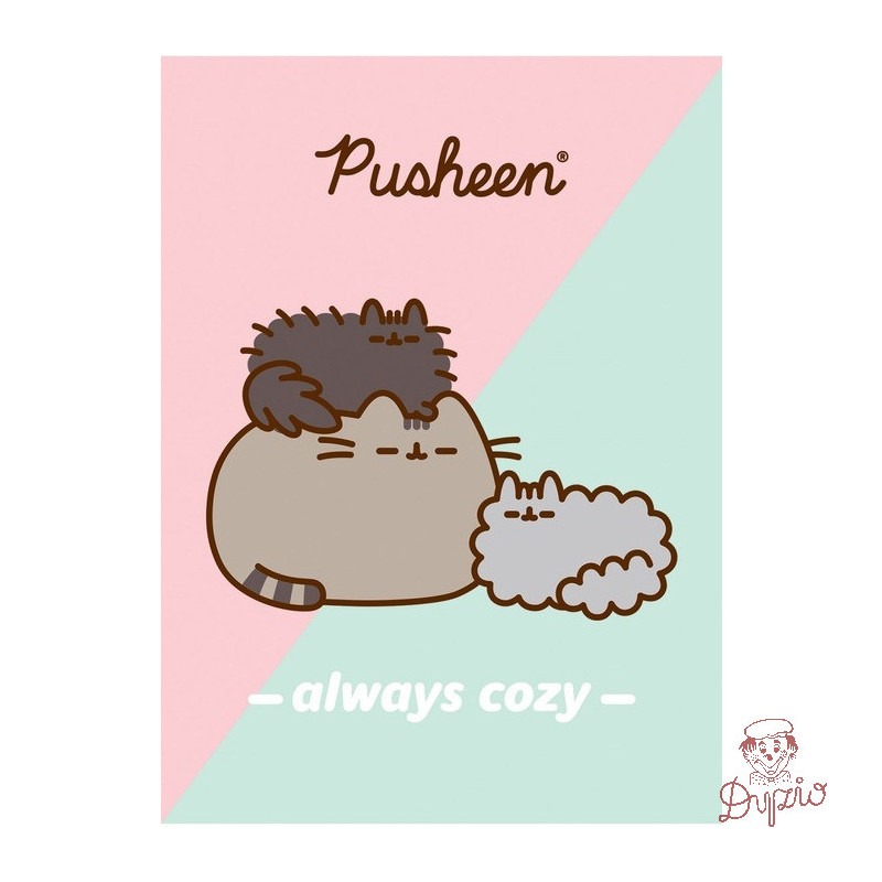Zeszyt szkolny A4 32 kartki w kratkę laminowany PUSHEEN ST.MAJEWSKI