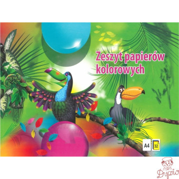 Zeszyt papierów kolorowych A4 32k KRESKA