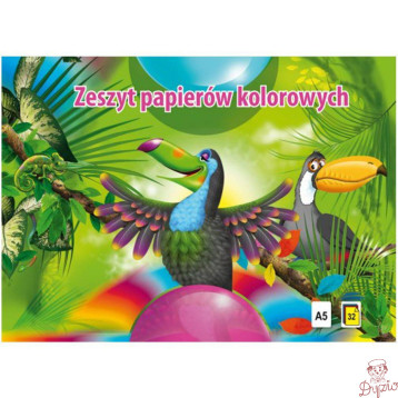 Zeszyt papierów kolorowych A5 32k KRESKA