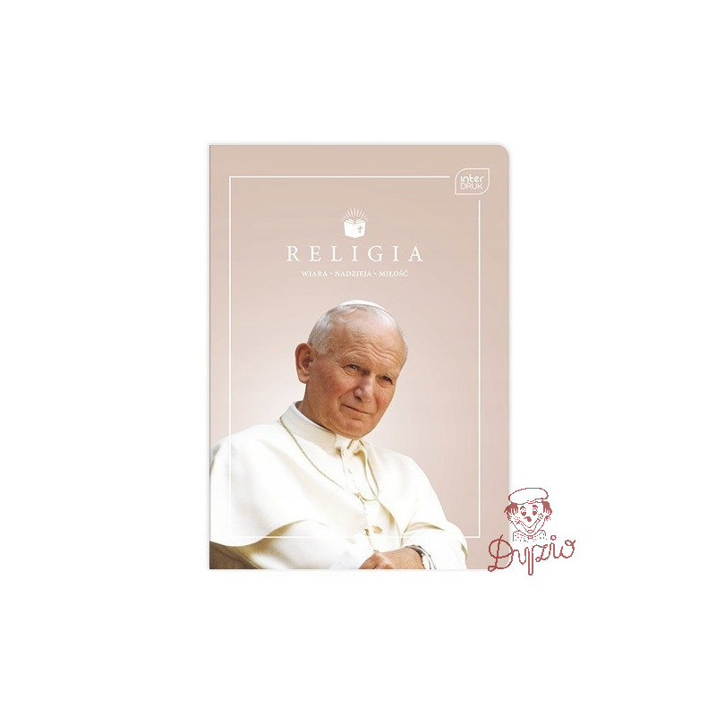 Zeszyt A5 60k kratka RELIGIA JPII/FRANCISZEK INTERDRUK
