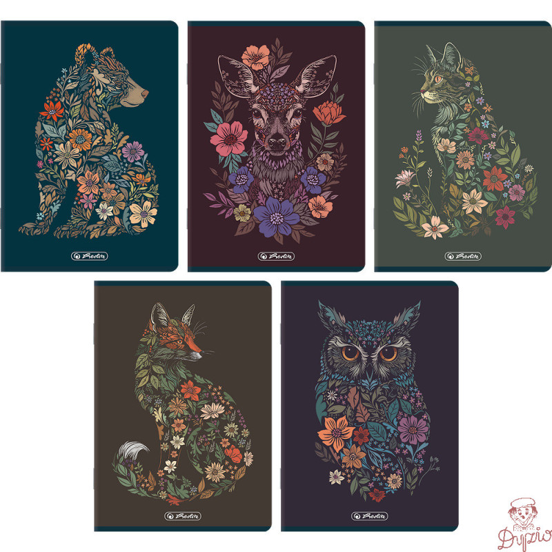 Zeszyt A5 80k linia z marginesem FLORIMALS 400210665 HERLITZ