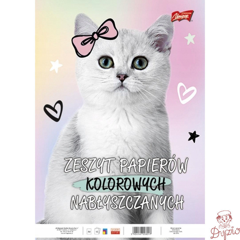 Zeszyt papierów kolorowych A4 10k nabłyszczany UNIPAP