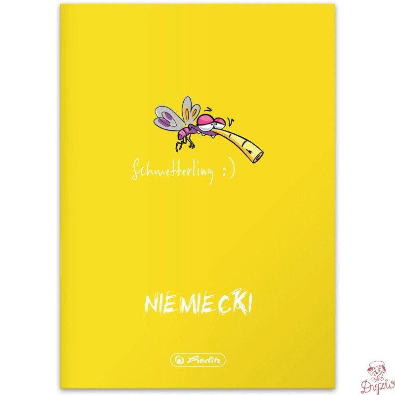 Zeszyt szkolny przedmiotowy A5 60 kartek w kratkę 70g JĘZYK NIEMIECKI 400197977 HERLITZ
