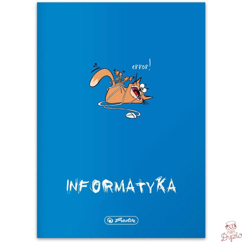 Zeszyt szkolny przedmiotowy A5 60 kartek w kratkę 70g INFORMATYKA 400198104 HERLITZ
