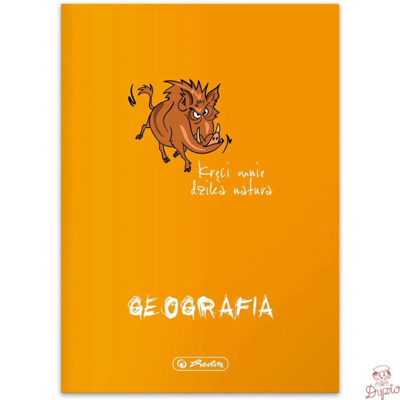 Zeszyt szkolny przedmiotowy A5 60 kartek w kratkę 70g GEOGRAFIA 400198100 HERLITZ