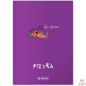 Zeszyt szkolny przedmiotowy A5 60 kartek w kratkę 70g FIZYKA 400198103 HERLITZ