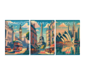 Zeszyt szkolny A4 96 kartek w kratkę 70g RETRO CITY 400196848 HERLITZ