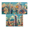 Zeszyt szkolny A5 60 kartek w linie 70g RETRO CITY 400196846 HERLITZ