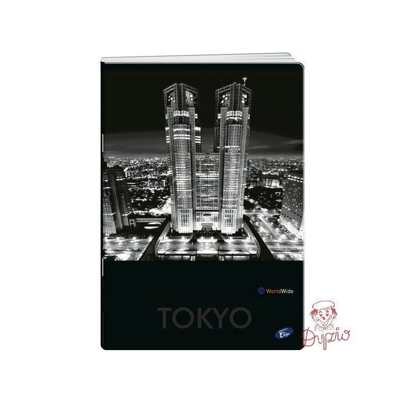 Zeszyt A5 80k linia okładka miękka CITIES BY NIGHT EL-M1-080-LA5 ELISA
