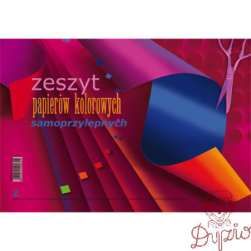 Zeszyt papierów kolorowych A5 samoprzylepnych KRESKA