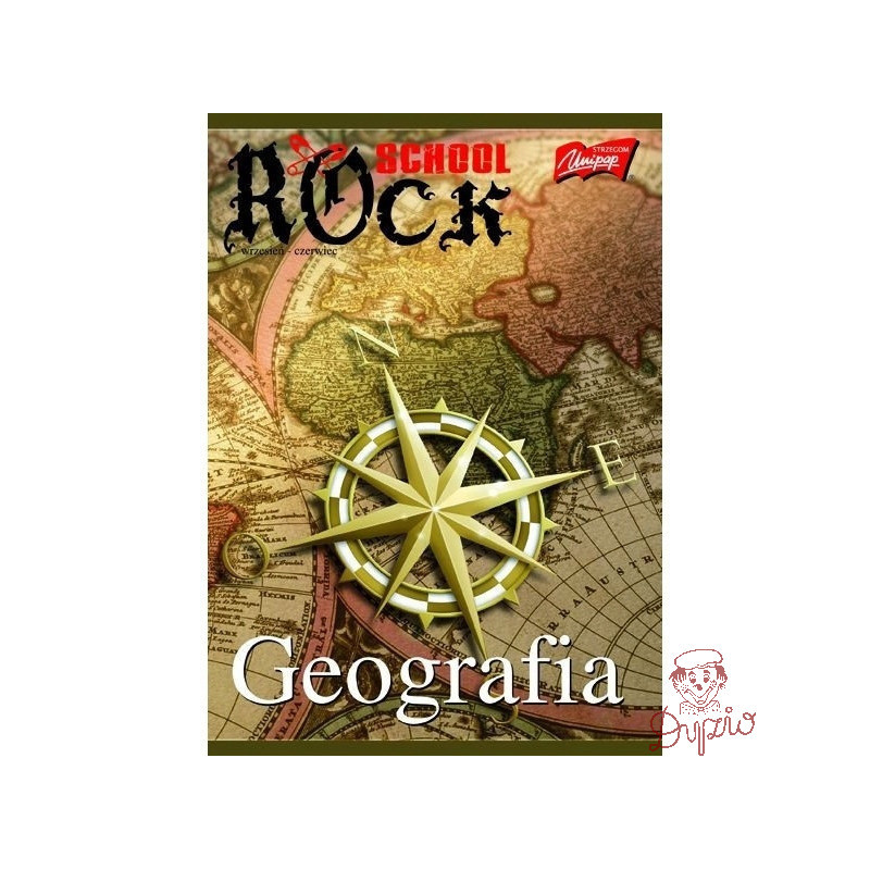 Zeszyt A5 60k kratka GEOGRAFIA laminowany UNIPAP