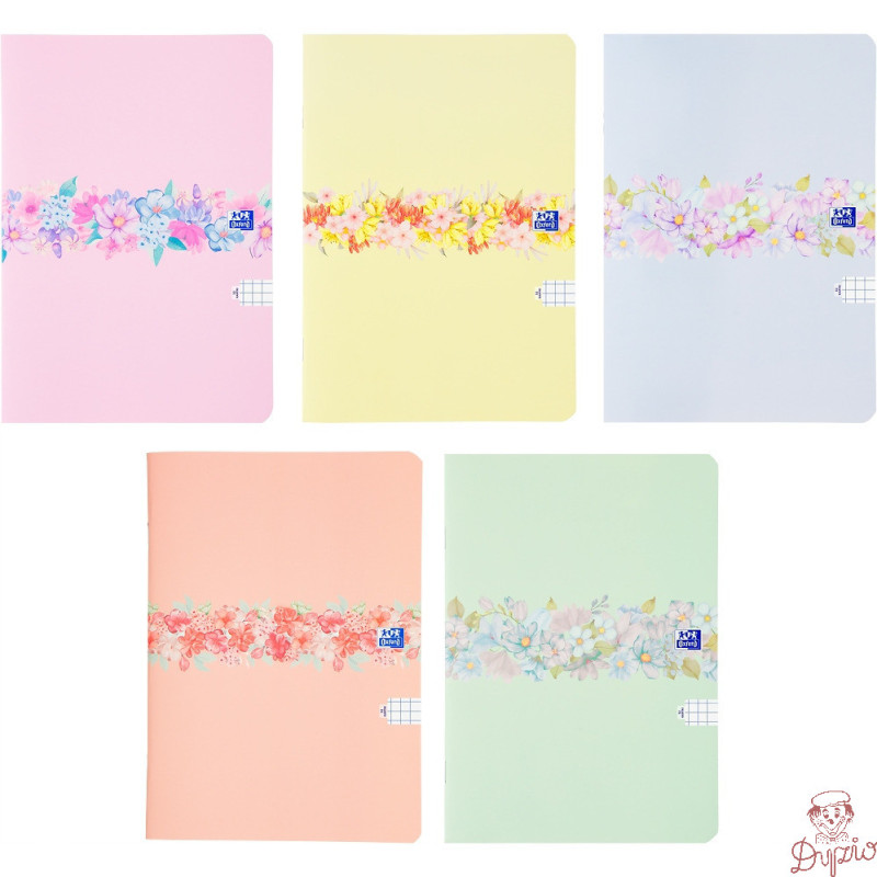 Zeszyt A5 32k kratka margines FLOWERS 400181449 OXFORD